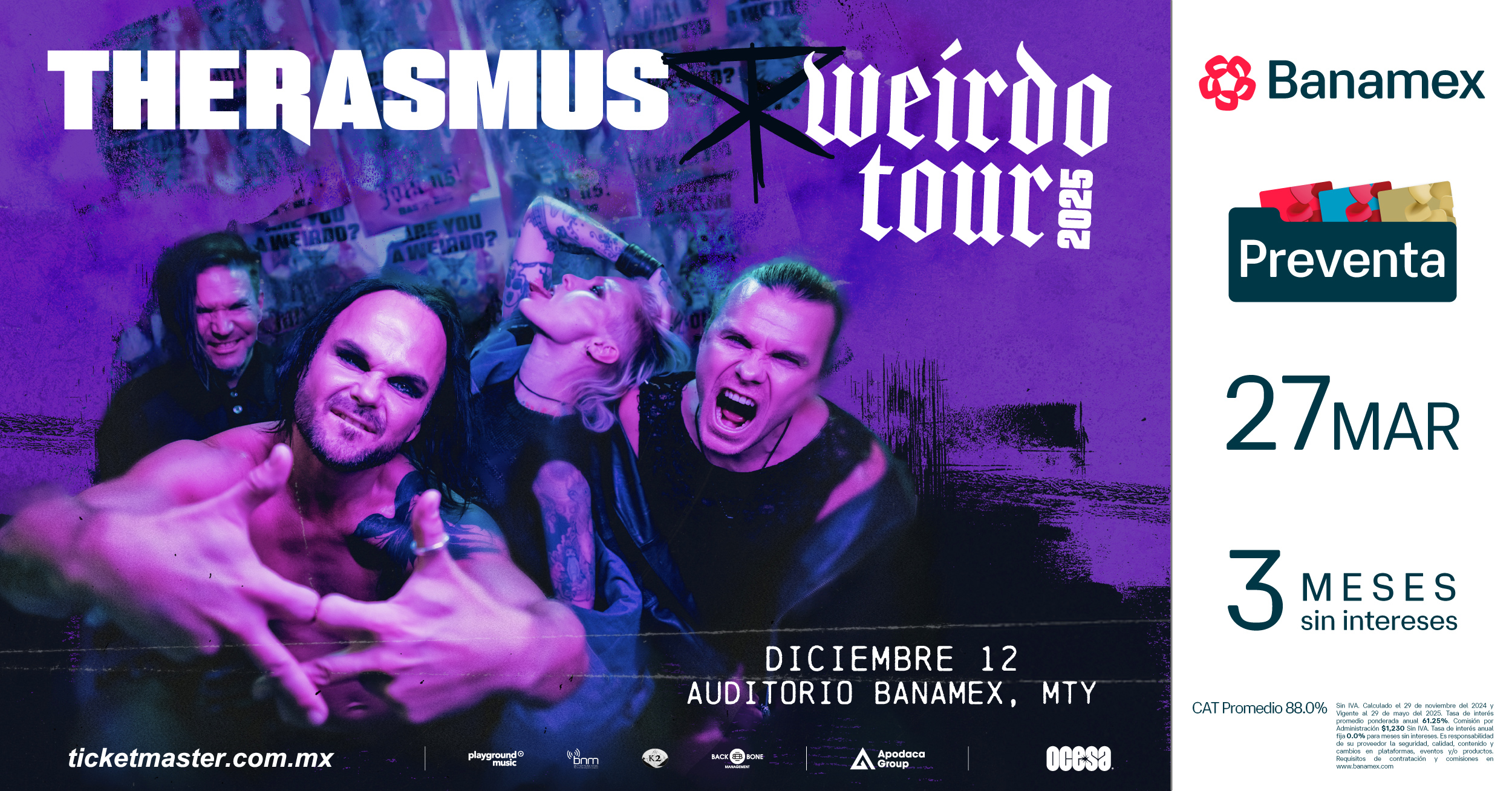 The Rasmus celebra 30 años de trayectoria con Weirdo Tour en Monterrey