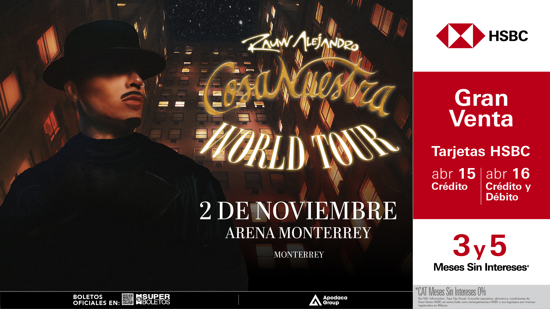RAUW ALEJANDRO ANUNCIA CONCIERTO EN MONTERREY COMO PARTE DE SU COSA NUESTRA WORLD TOUR