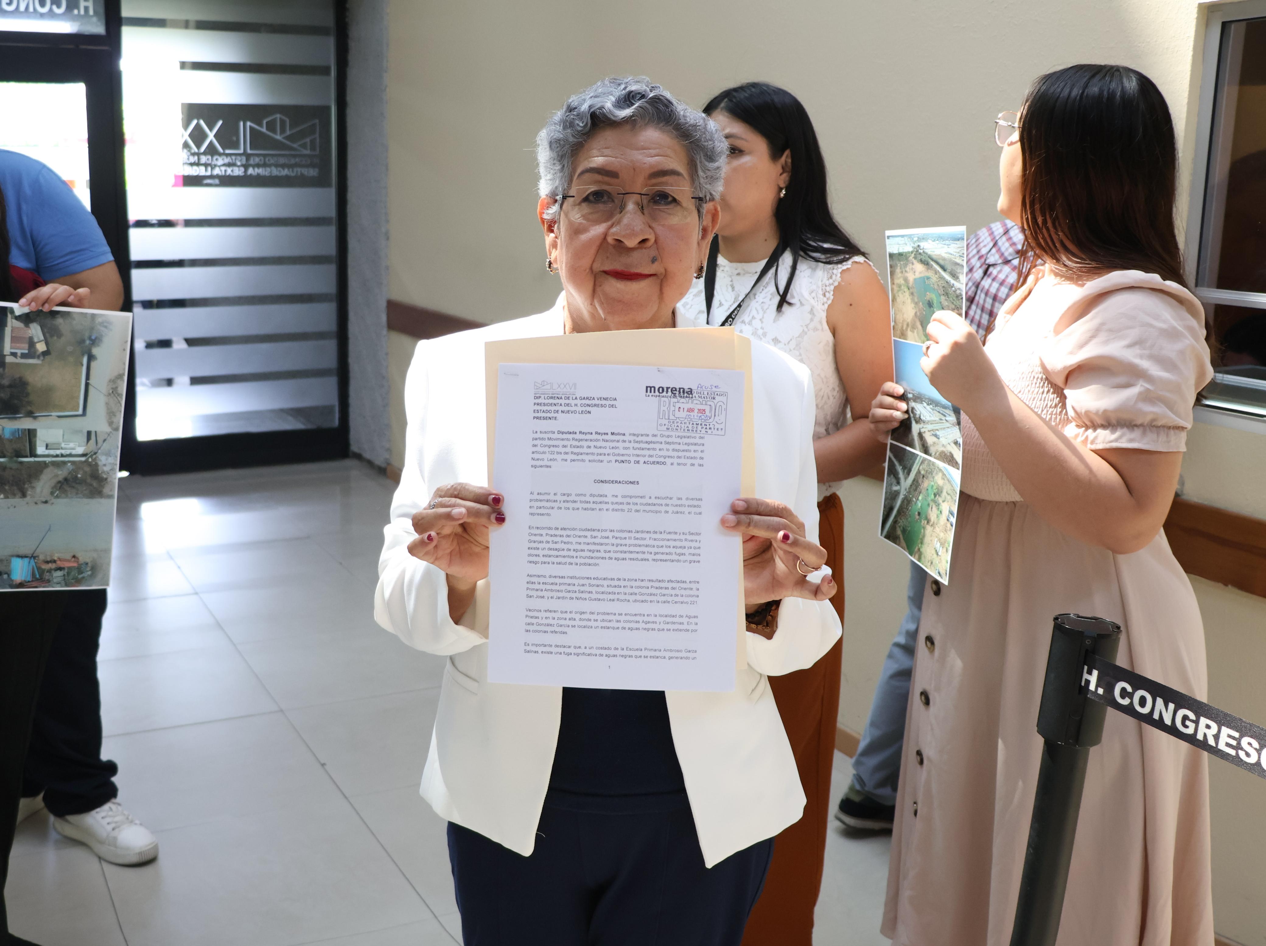 Reyna Reyes exige acción urgente ante descargas de aguas negras en Juárez