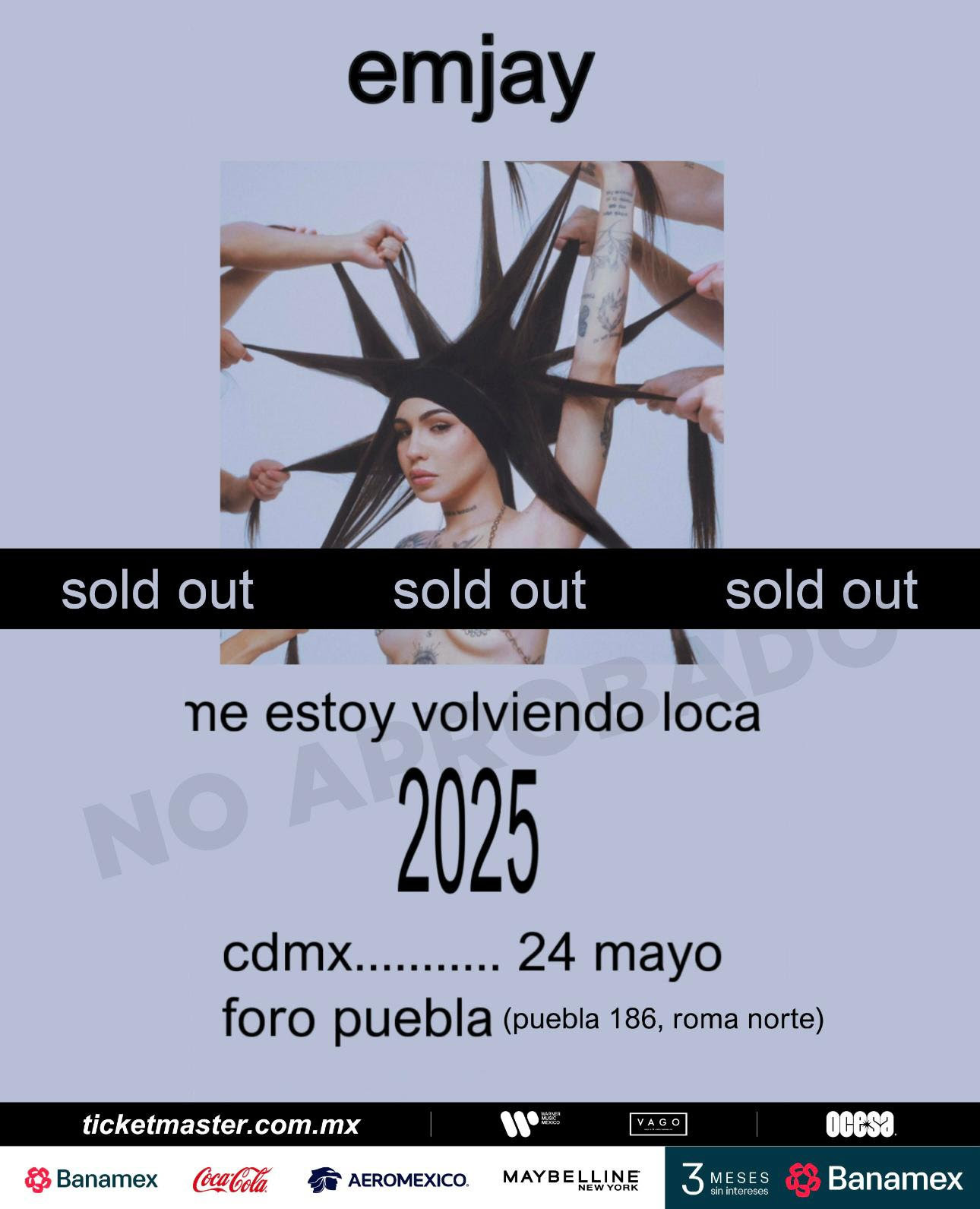 EMJAY HACE SOLD OUT EN EL FORO PUEBLA DE LA CDMX CON SU SHOW “me estoy volviendo loca”