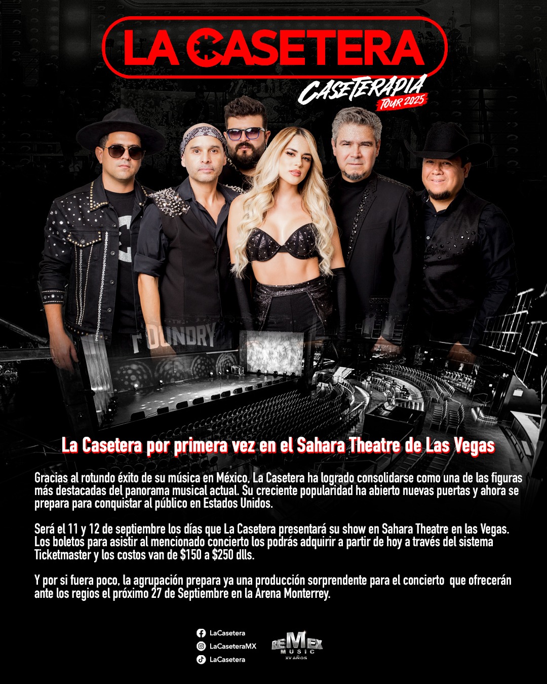 La Casetera se presentará por primera vez en el Sahara Theatre de Las Vegas