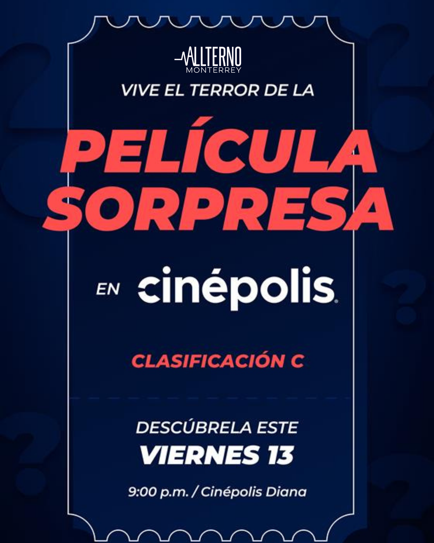 Cinépolis revive el terror con una nueva Película Sorpresa este viernes 13 en CDMX