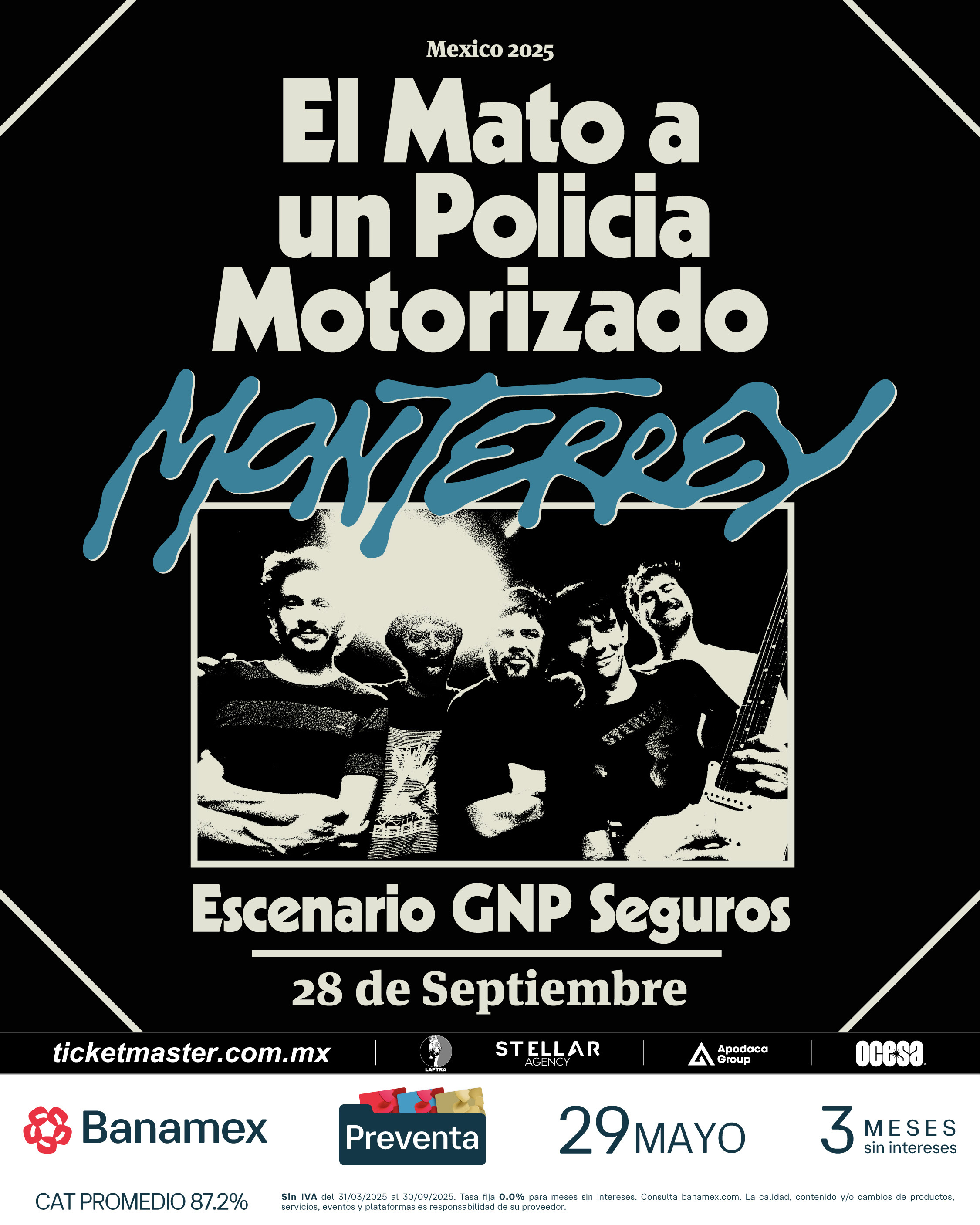 El Mató a un Policía Motorizado regresa a Monterrey con fecha confirmada en el Escenario GNP Seguros