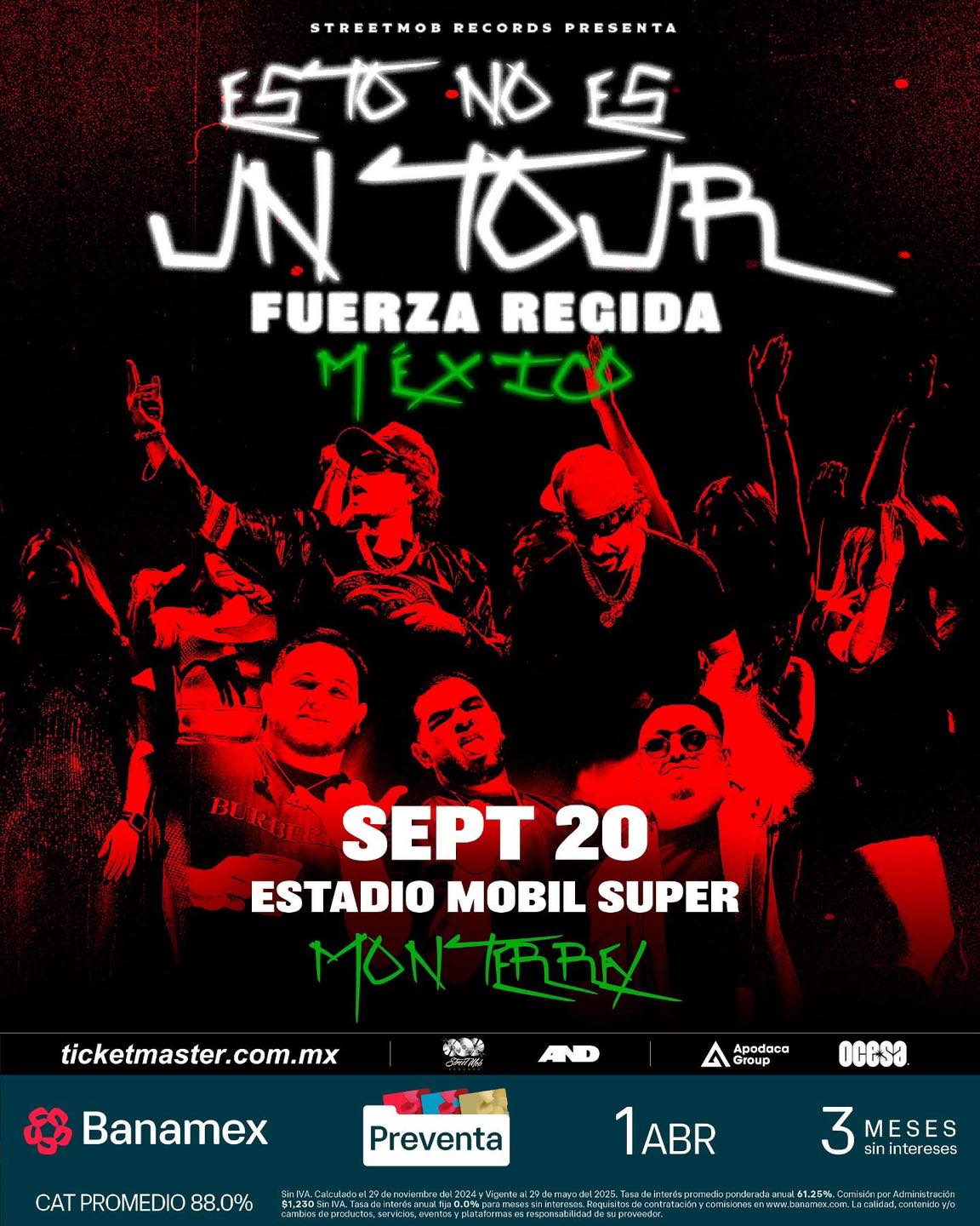 Fuerza Regida encenderá Monterrey con su “Esto No Es Un Tour” en el Estadio Mobil Super