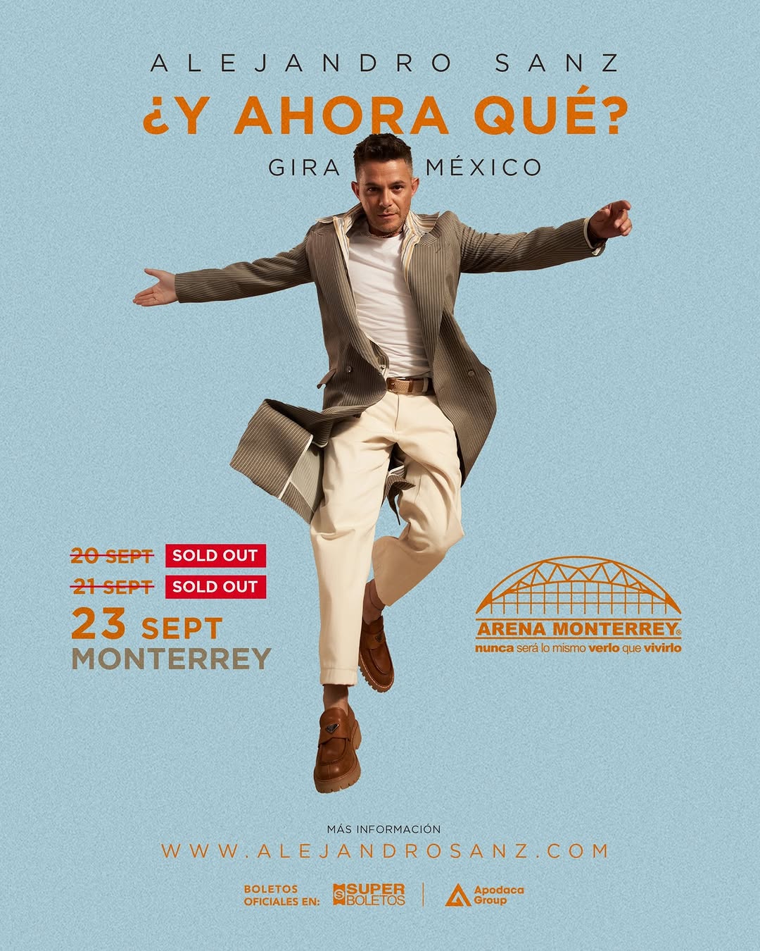 Alejandro Sanz abre su gira en México: Monterrey suma fecha el 23 de septiembre