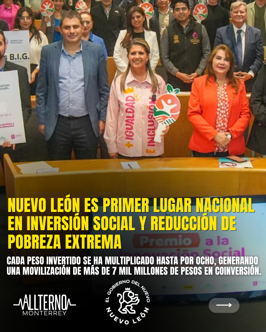 Nuevo León es primer lugar nacional en inversión social y reducción de pobreza extrema