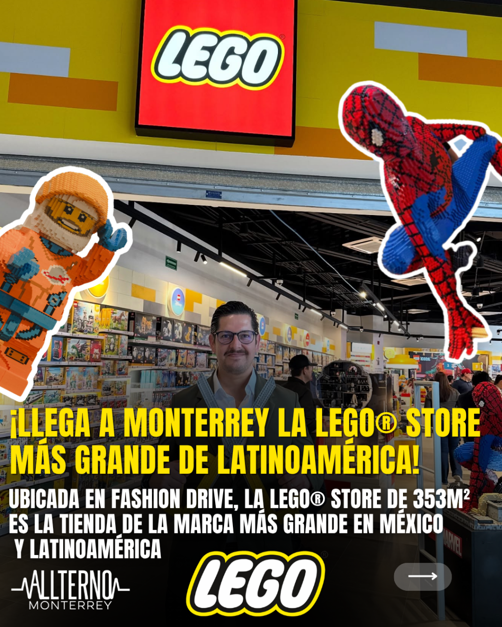 ¡Abre en Monterrey la LEGO® Store más grande de Latinoamérica! Una experiencia épica para los fans del bloque más famoso del&nbsp;mundo
