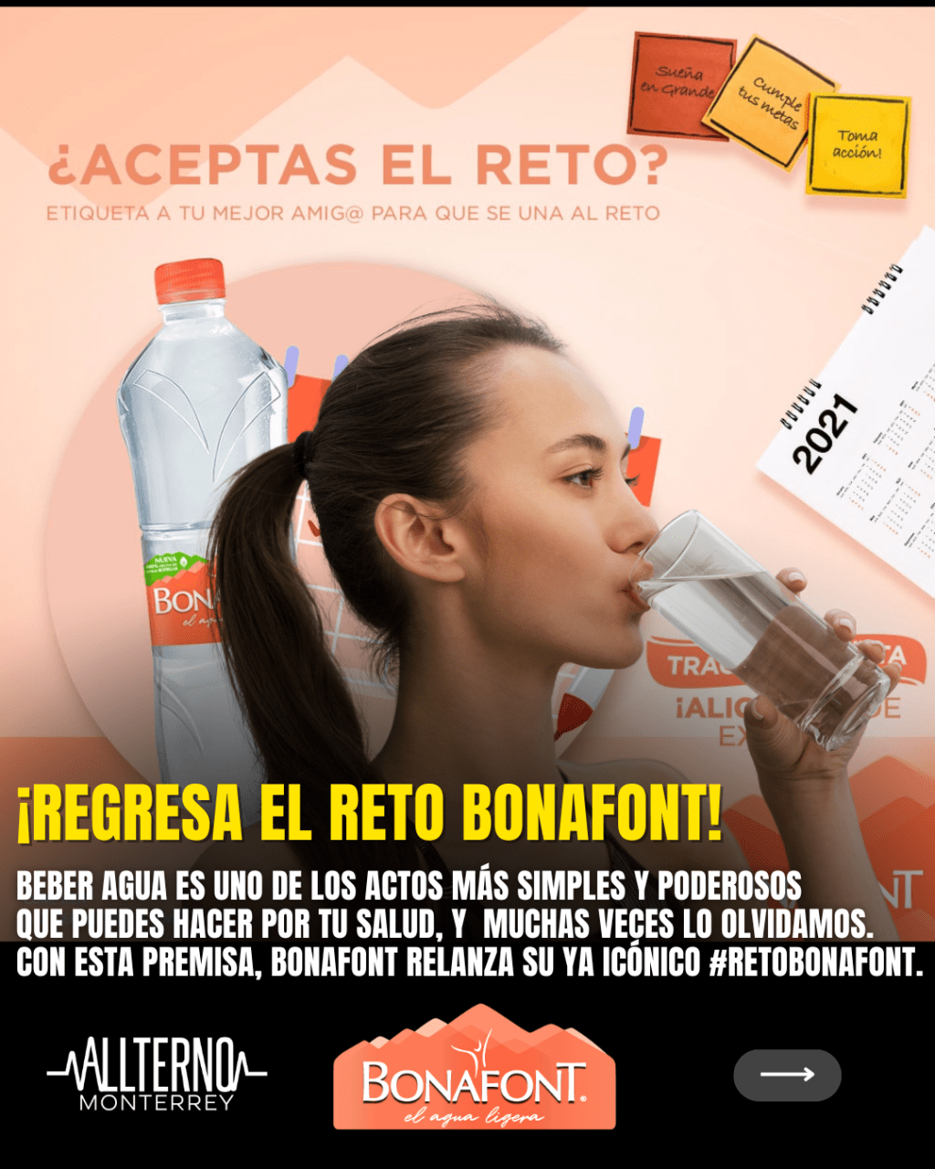 ¡Regresa el Reto Bonafont! La invitación a transformar tu salud con solo 2 litros de agua al&nbsp;día