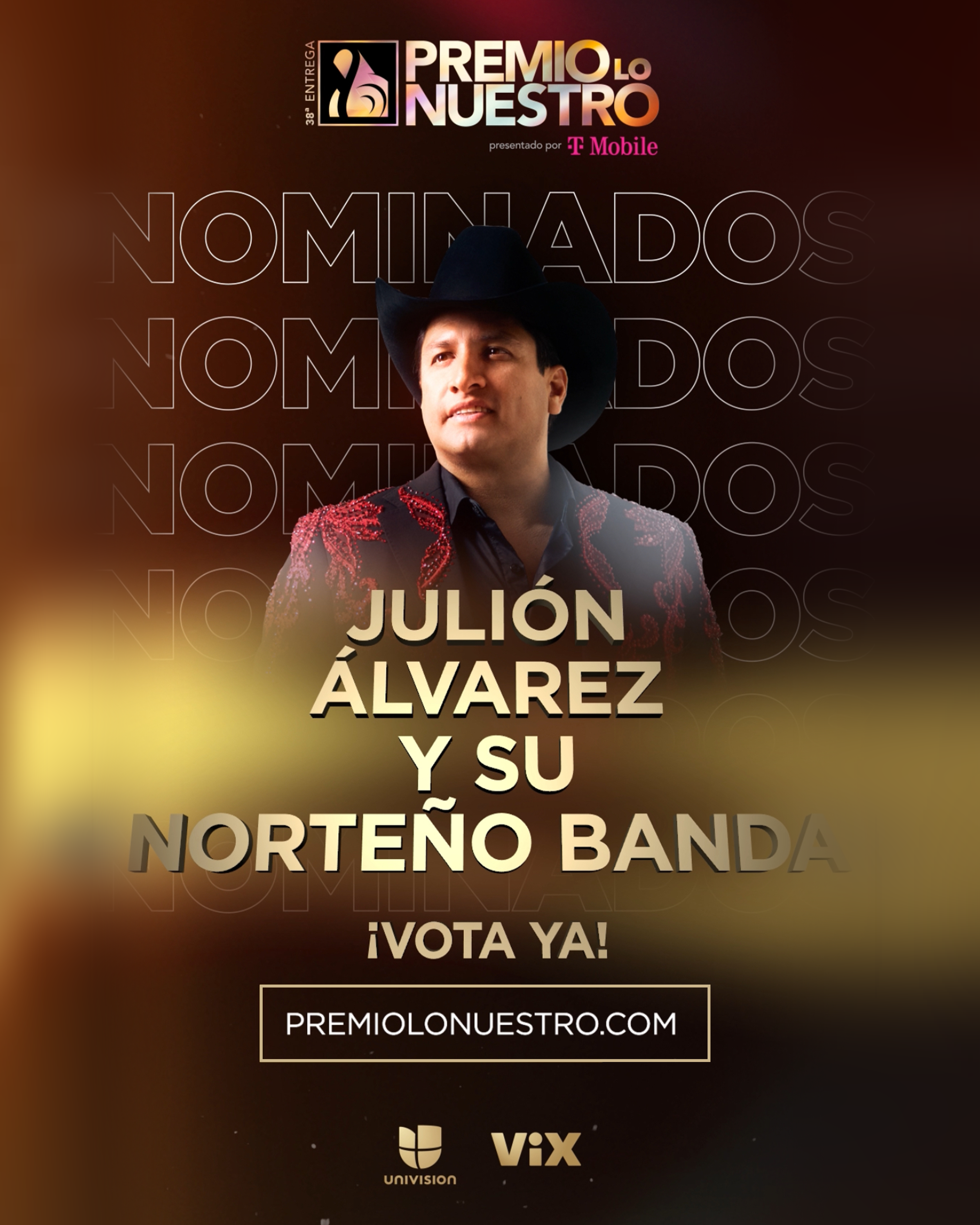 Julión Álvarez es nominado a Premio Lo Nuestro 2026 y reafirma su reinado en la música mexicana