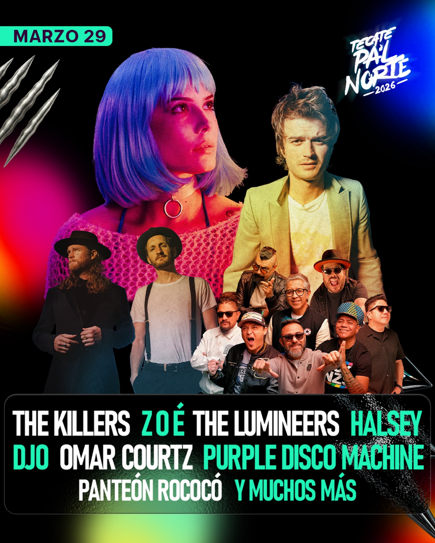 Un domingo mágico cerrará Tecate Pa’l Norte 2026 con The Killers, Halsey y más 🤩🔥