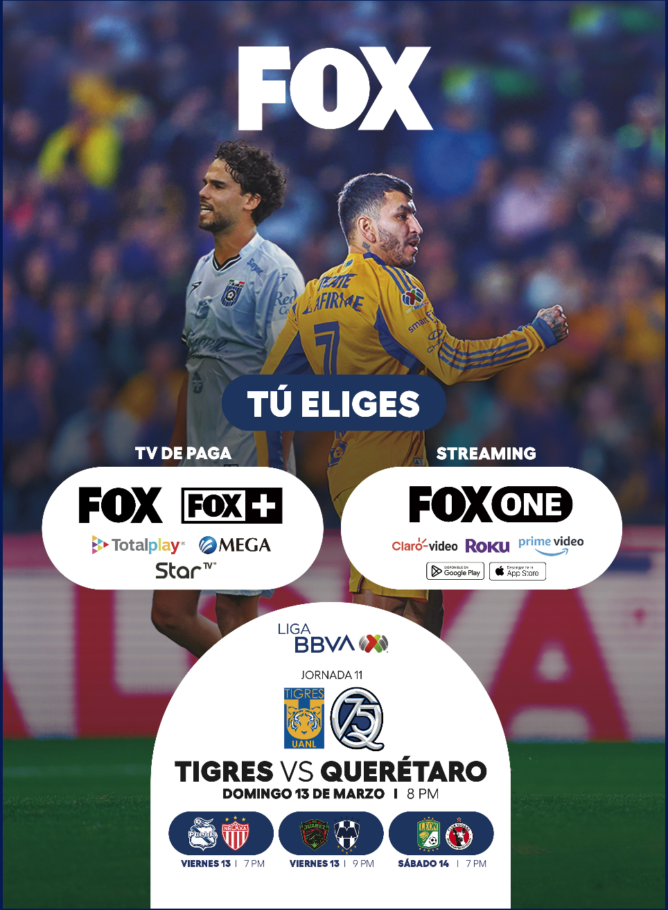 FOX desata un fin de semana de adrenalina con fútbol europeo, Liga MX, NASCAR y Rey de Reyes