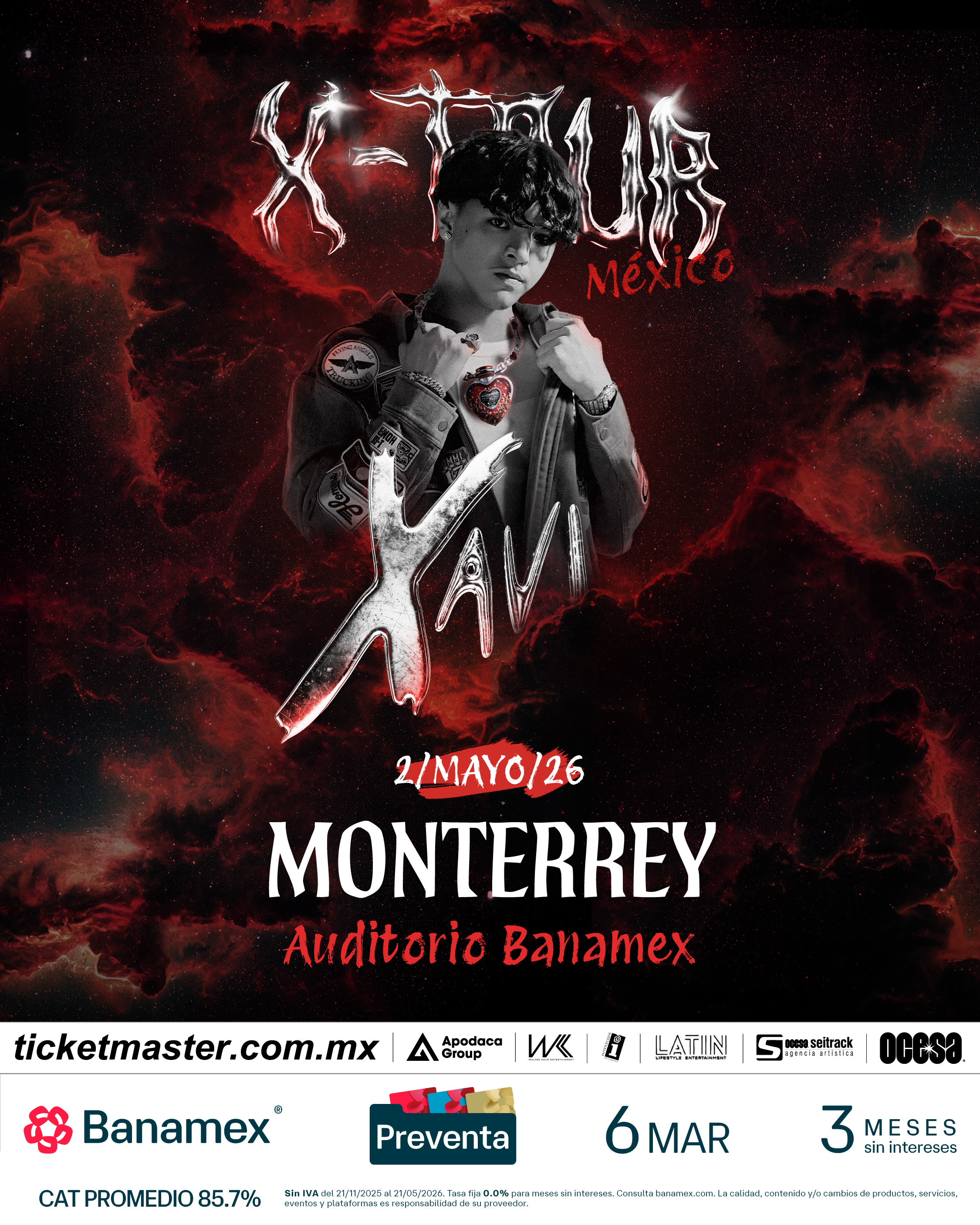 👑🔥 El rey de los charts regresa a casa: Xavi anuncia su X-Tour en Monterrey