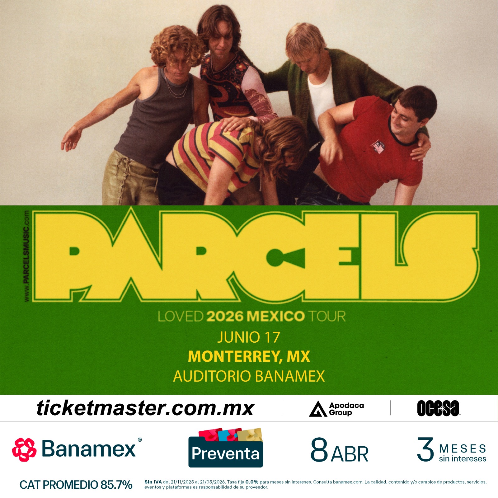 Parcels en Monterrey: la fiesta indie más esperada del año llega al Auditorio Banamex