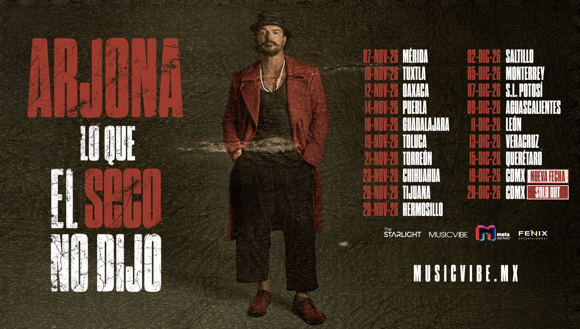 RICARDO ARJONA ABRE SEGUNDA FECHA EN CDMX TRAS SOLD OUT 🔥🎤