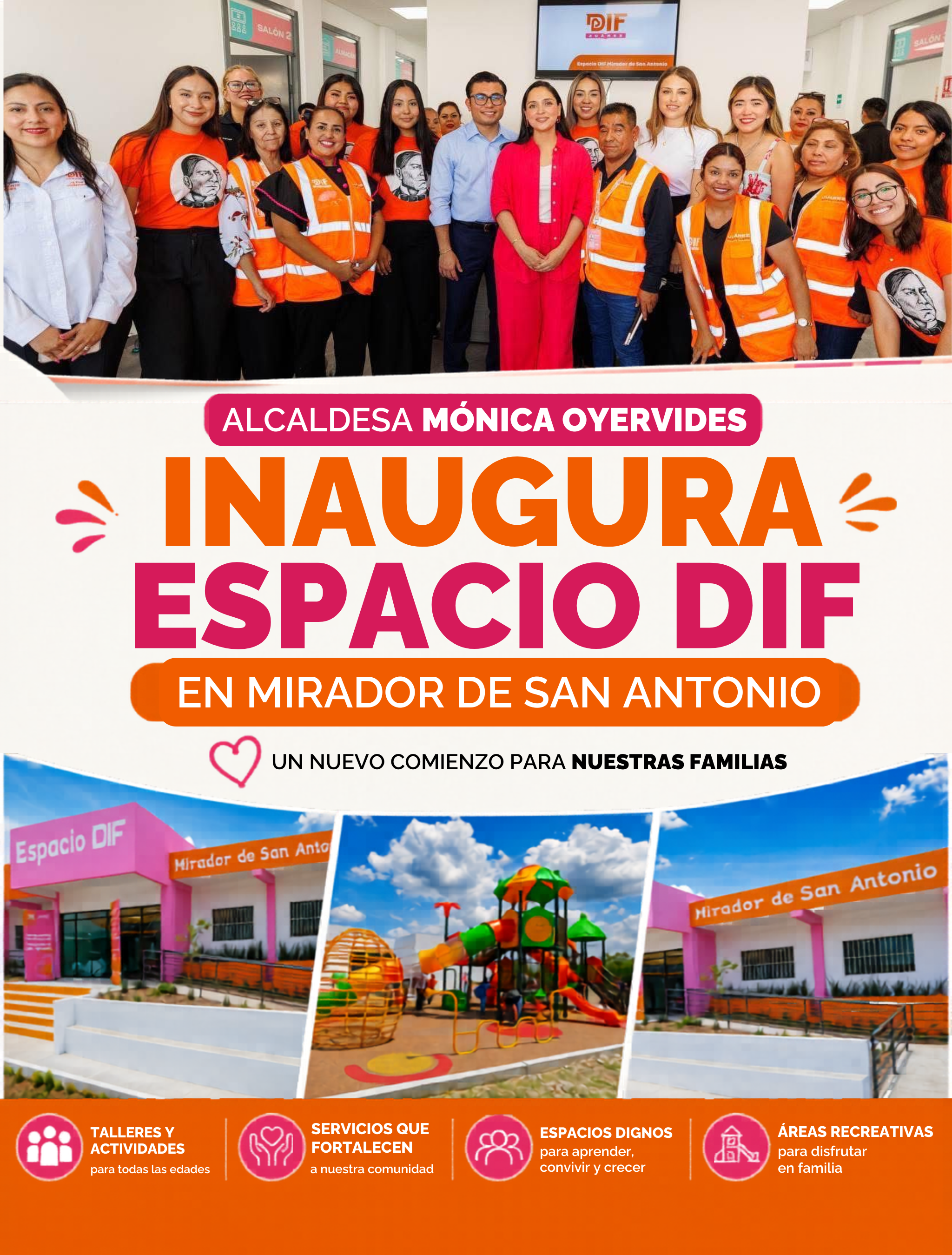 Inauguran nuevo Espacio DIF Mirador de San Antonio en Juárez
