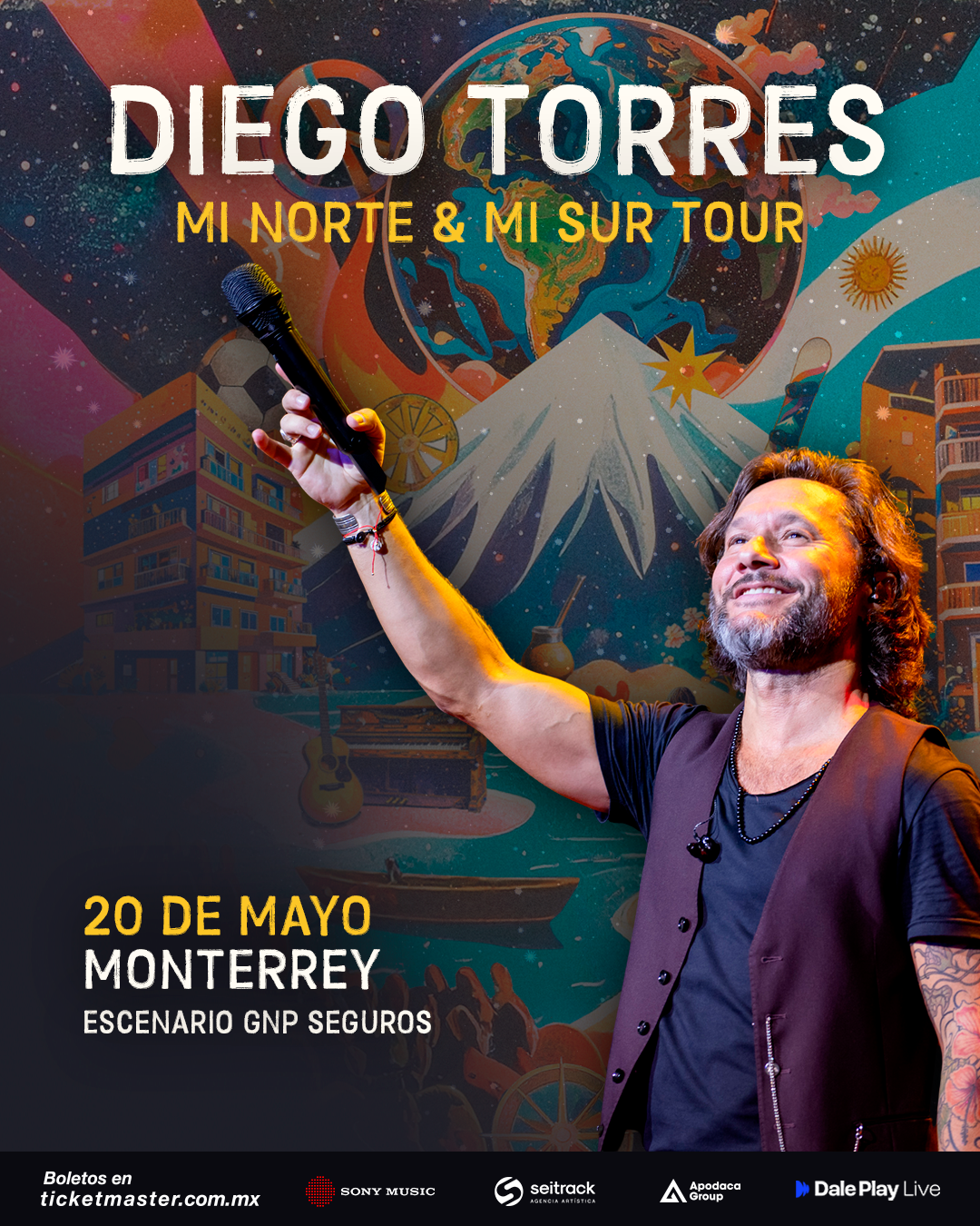 Diego Torres llegará a Monterrey con su “Mi Norte & Mi Sur Tour” este 20 de mayo