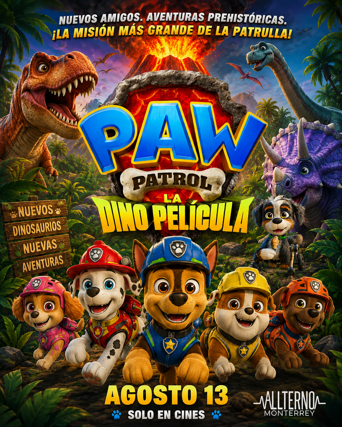 ¡Los dinosaurios llegan a Adventure Bay! PAW Patrol revela nuevo avance de su próxima película