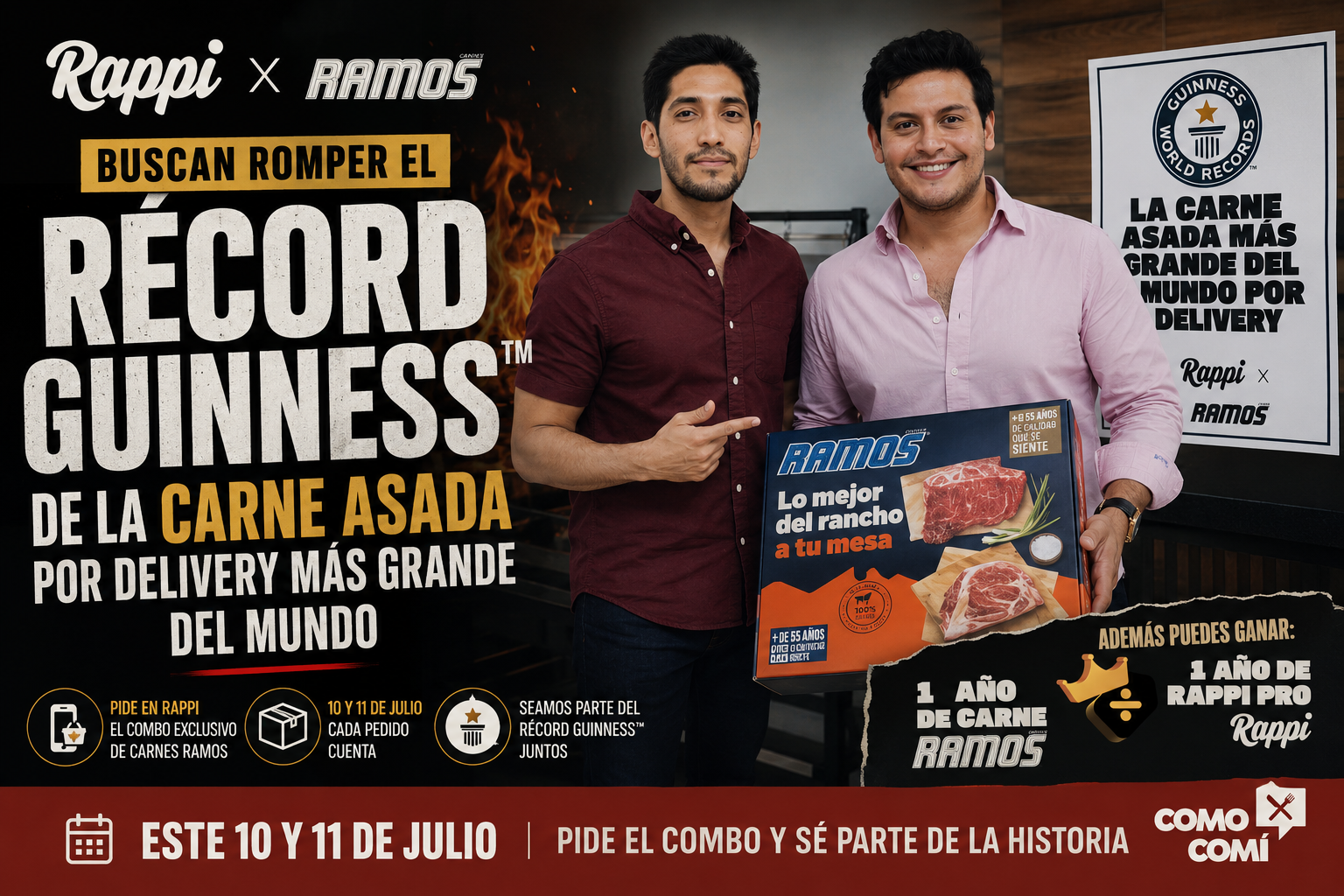 Monterrey buscará romper el Récord Guinness de la carne asada por delivery más grande del mundo
