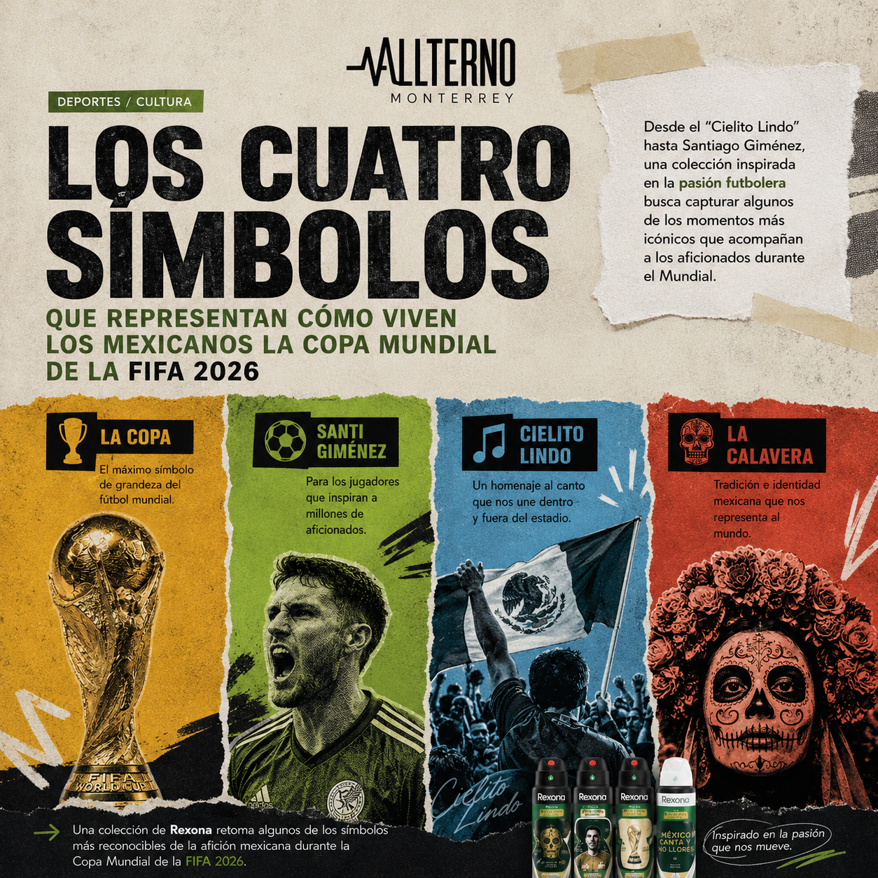 Los cuatro símbolos que representan cómo viven los mexicanos la Copa Mundial de la FIFA 2026