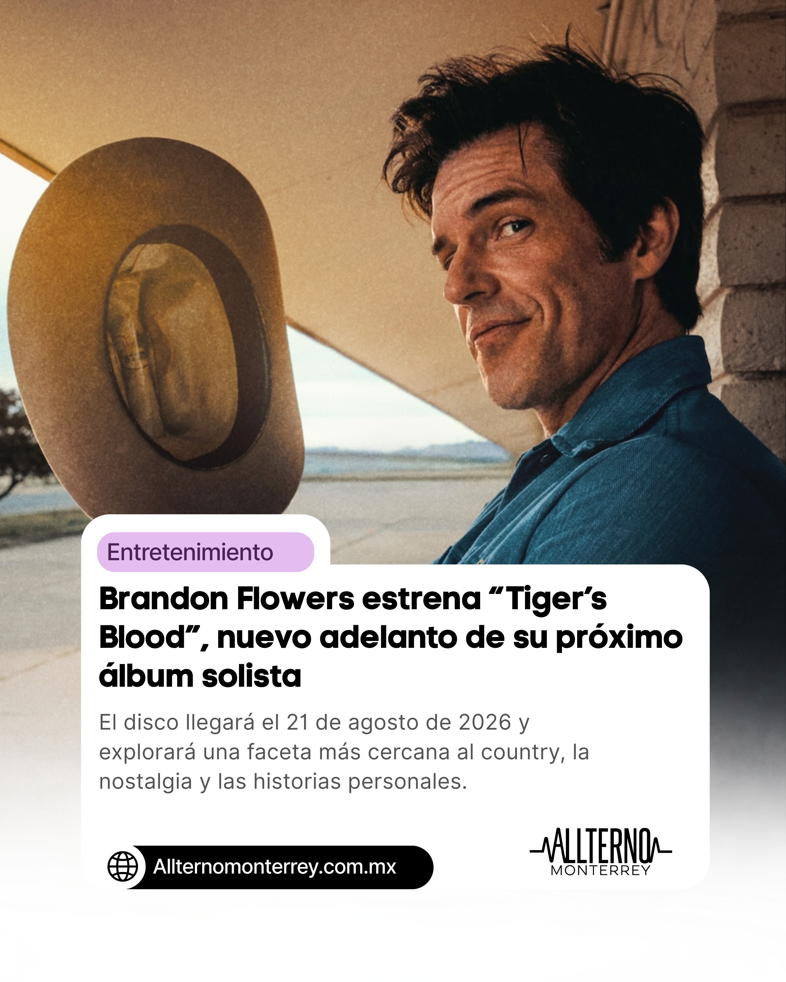 Brandon Flowers regresa con “Tiger’s Blood” y prepara su primer álbum solista en más de una década