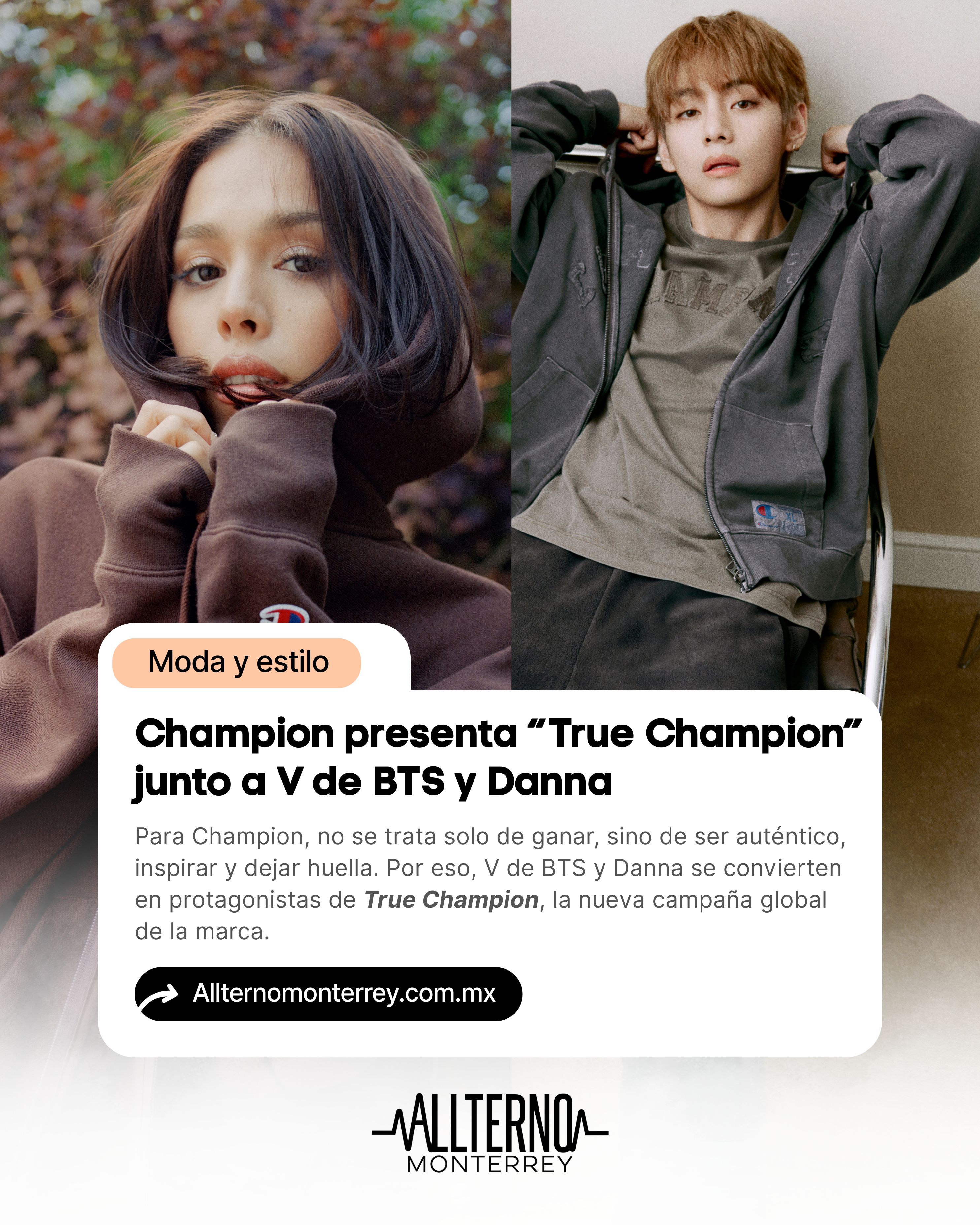 Champion presenta “True Champion” junto a V de BTS y Danna