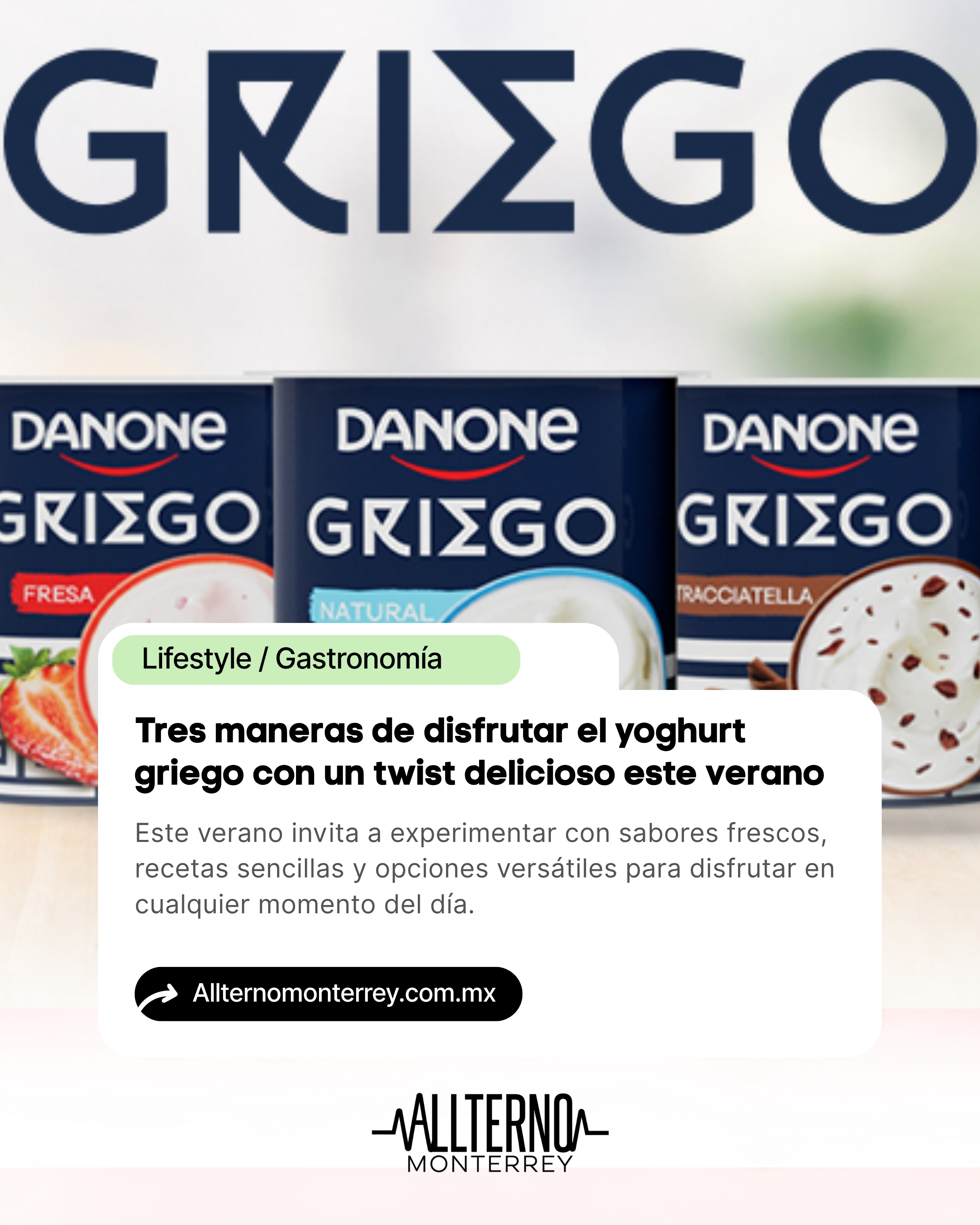 Tres maneras de disfrutar el yoghurt griego con un twist delicioso este verano
