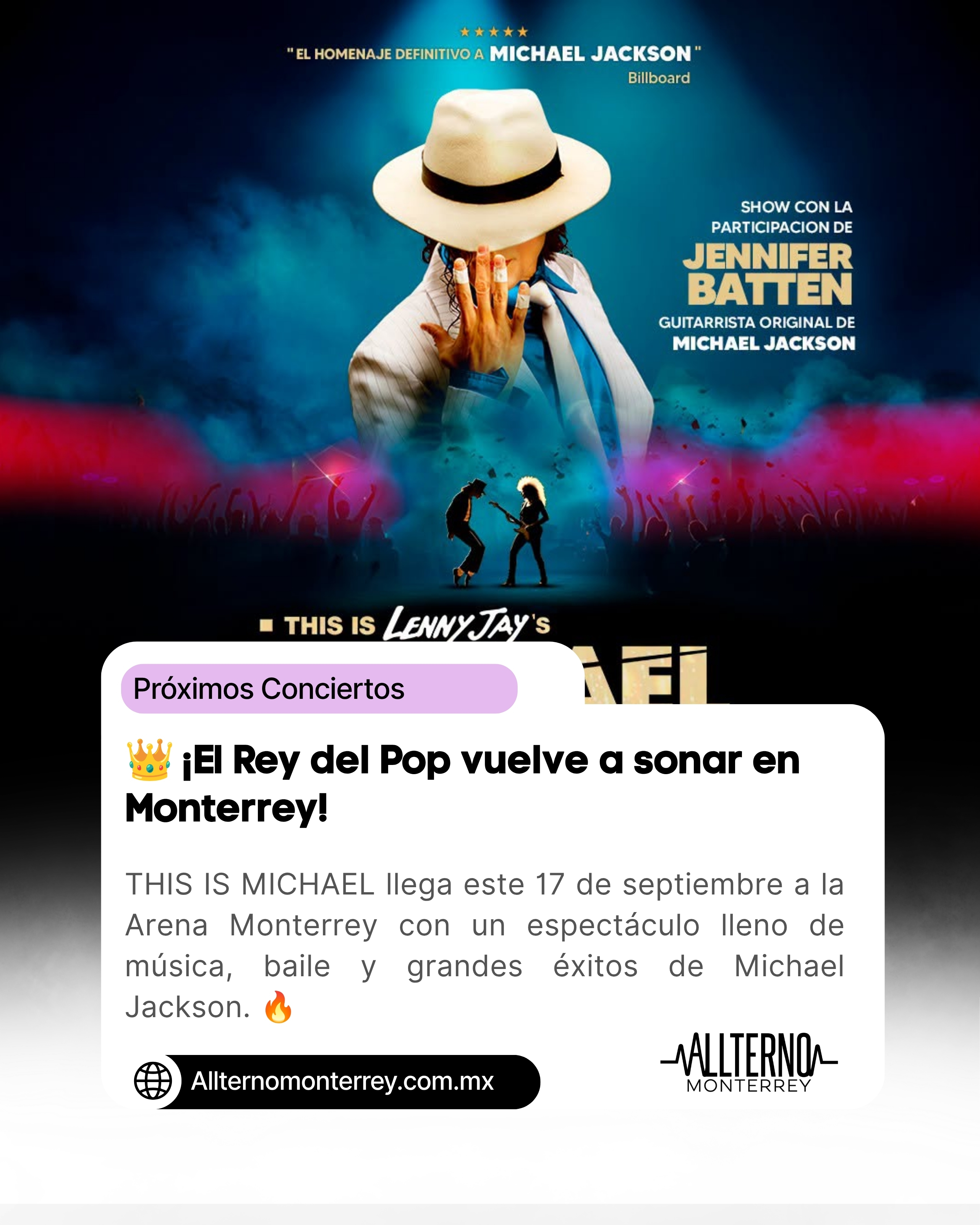 THIS IS MICHAEL llegará a Monterrey con Jennifer Batten