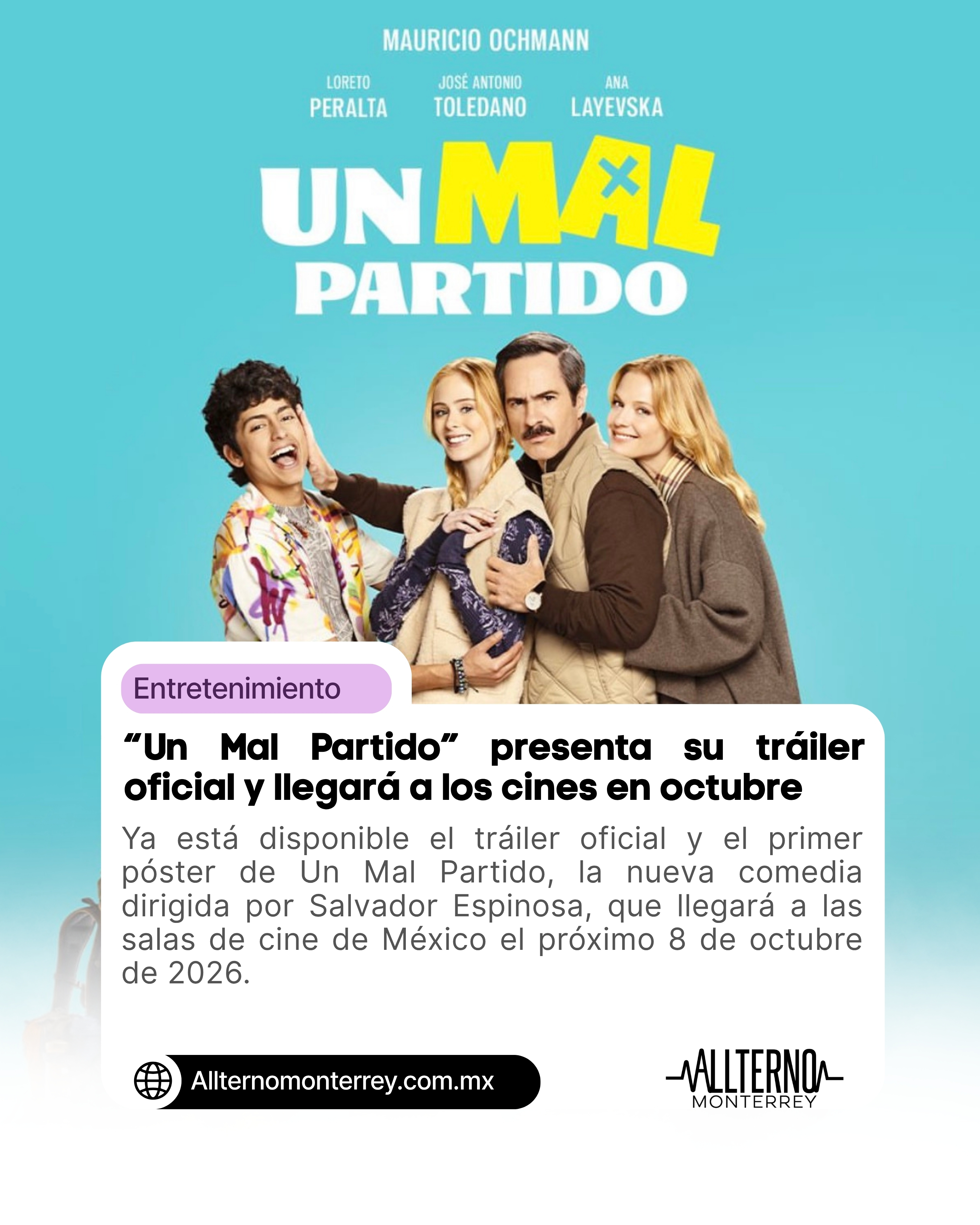 “Un Mal Partido” presenta su tráiler oficial y llegará a los cines en octubre