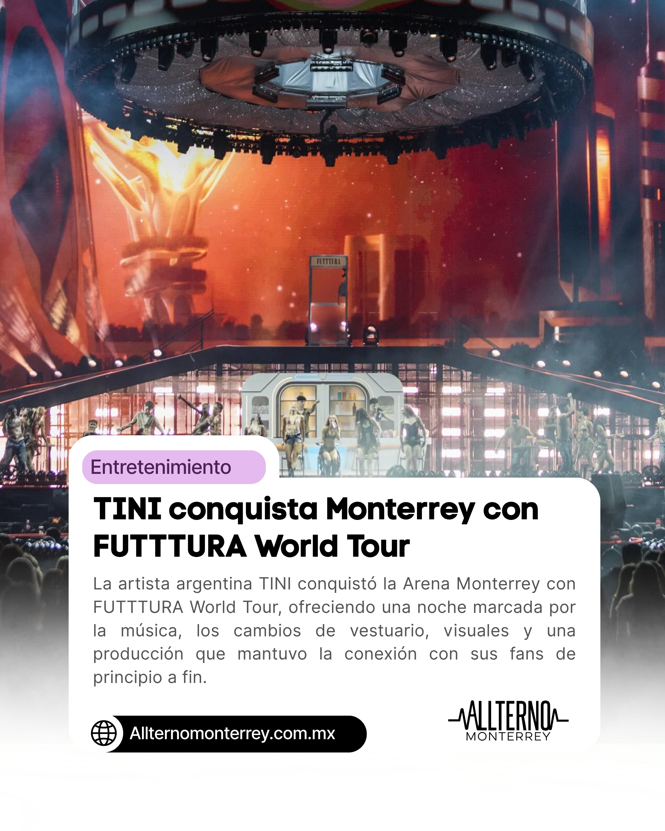 TINI conquista Monterrey con FUTTTURA World Tour y revive la era de Violetta junto a Jorge Blanco