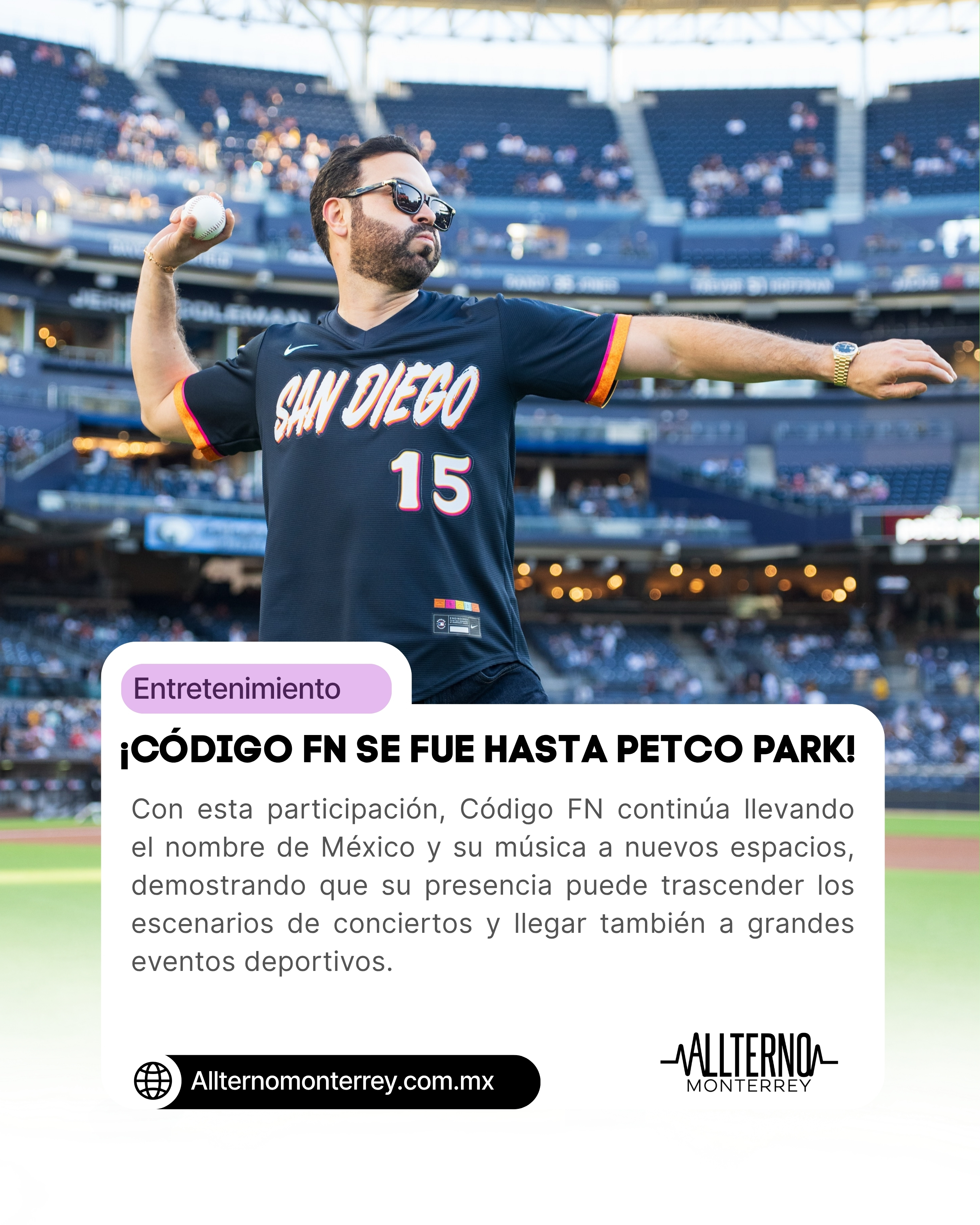 Código FN realiza el lanzamiento ceremonial de primera bola en Petco Park