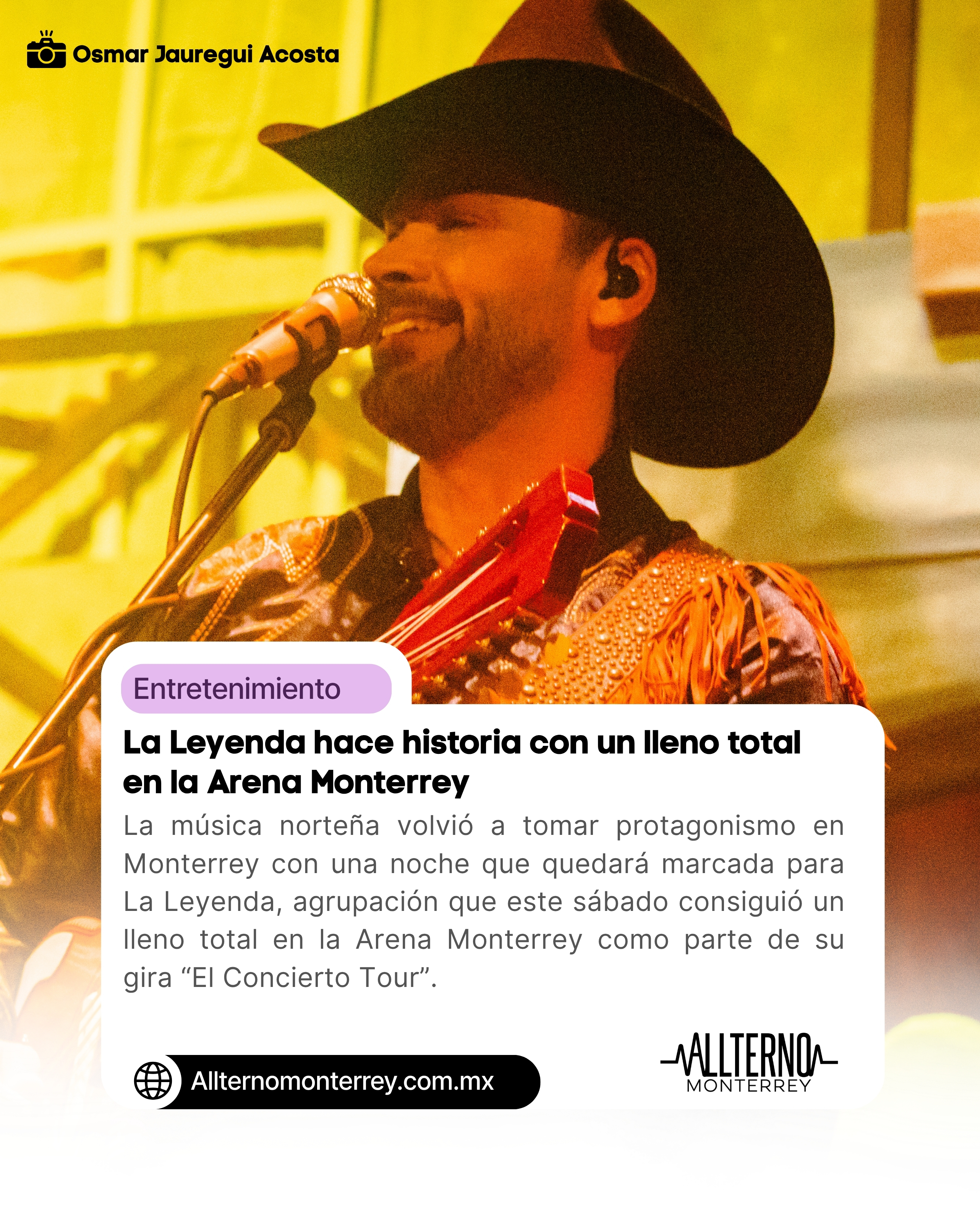La Leyenda hace historia con un lleno total en la Arena Monterrey