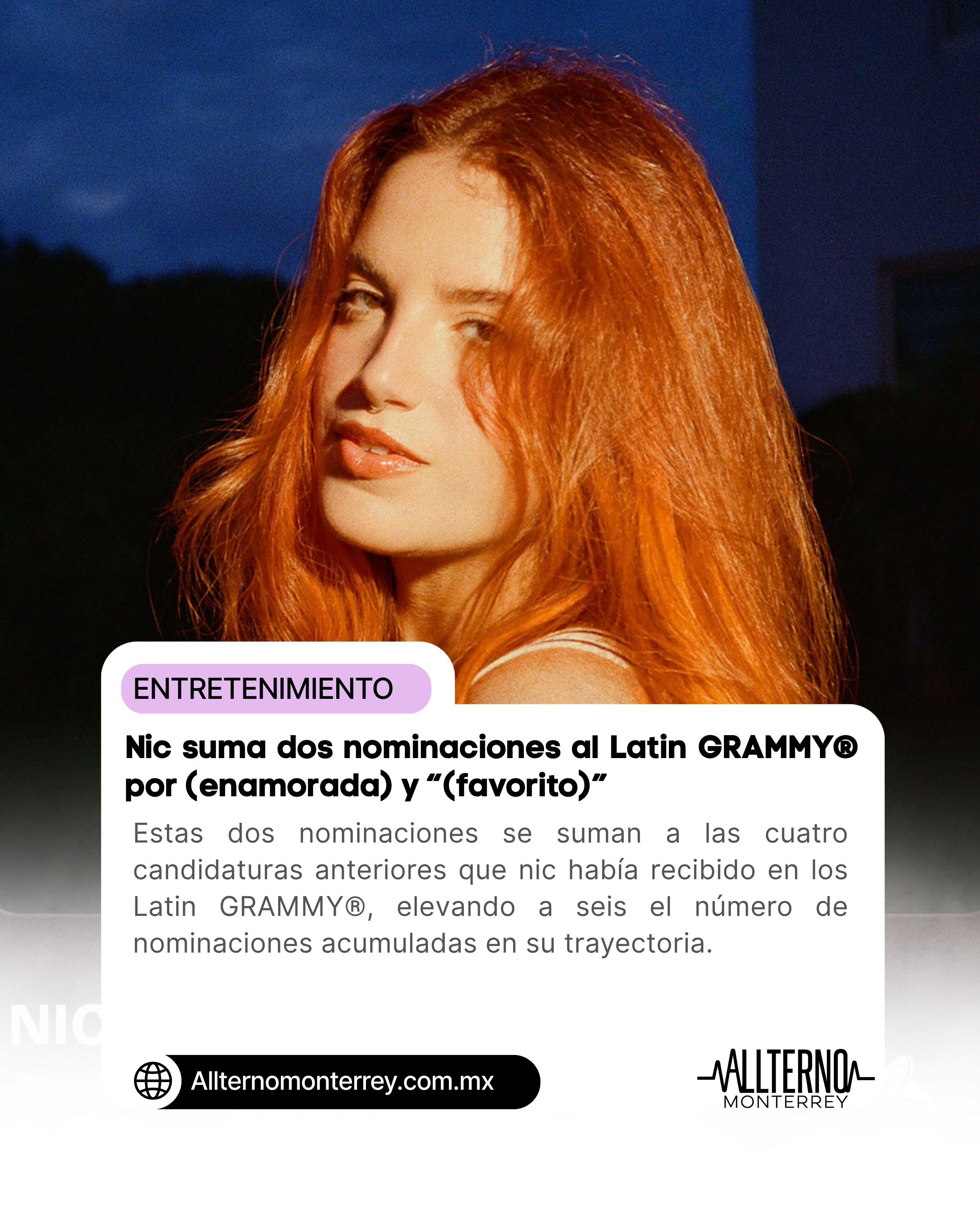 Nic suma dos nominaciones al Latin GRAMMY® por (enamorada) y “(favorito)”