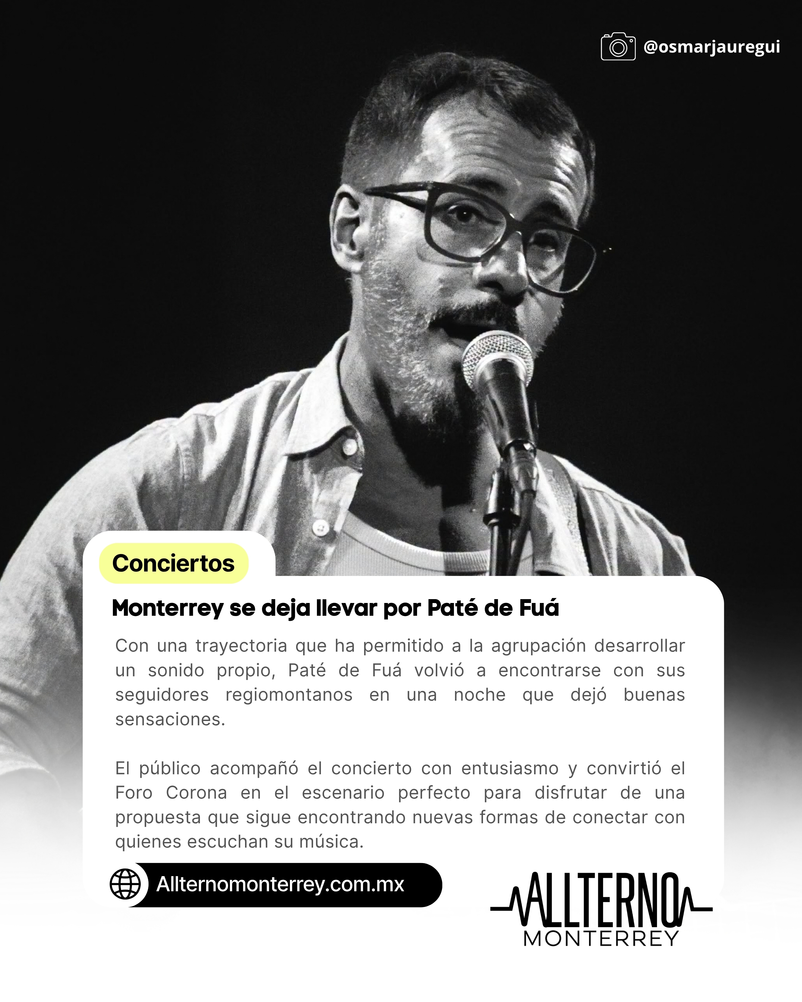 Paté de Fuá llena el Foro Corona de música y buen ambiente en Monterrey