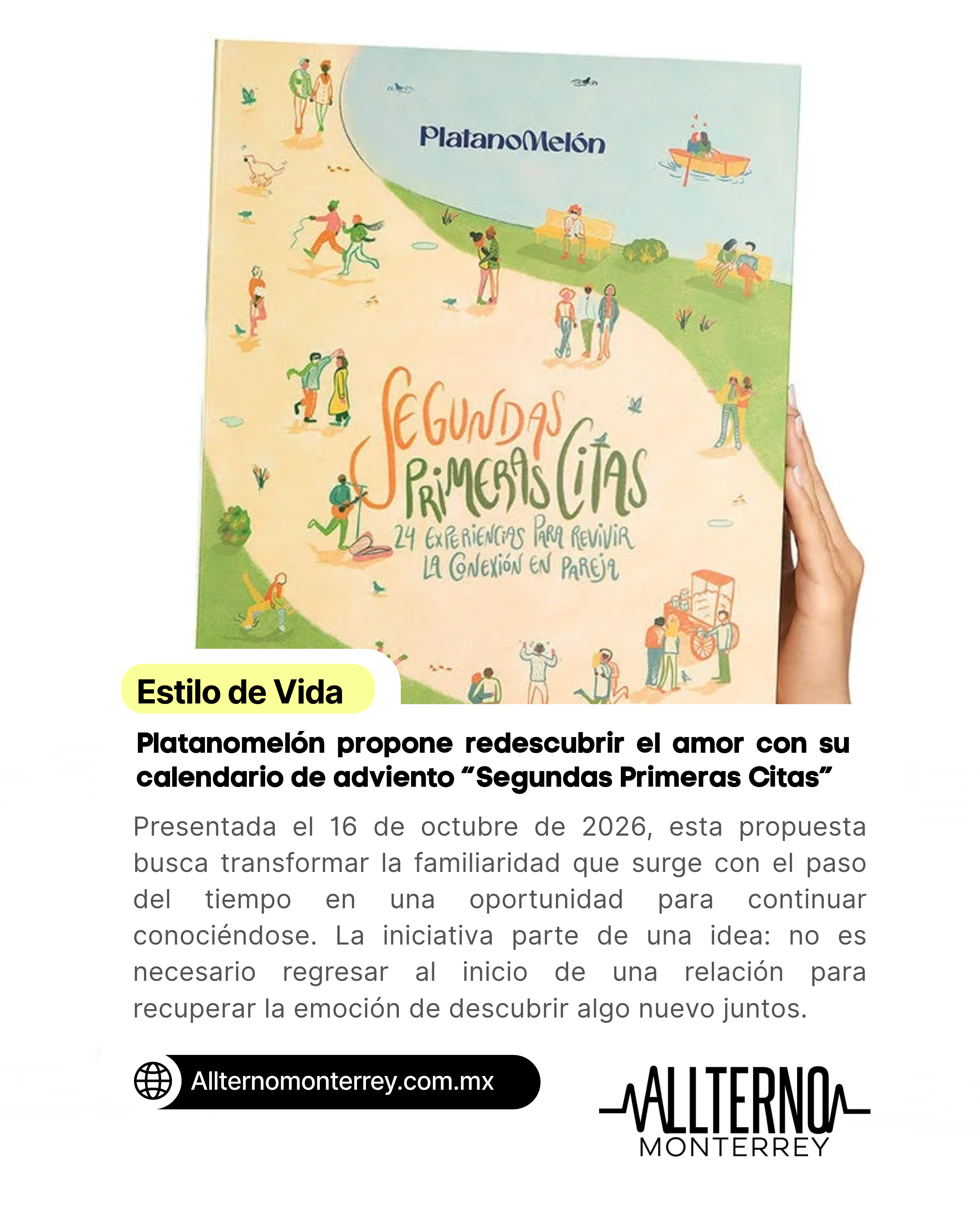 Platanomelón propone redescubrir el amor con su calendario de adviento “Segundas Primeras Citas”