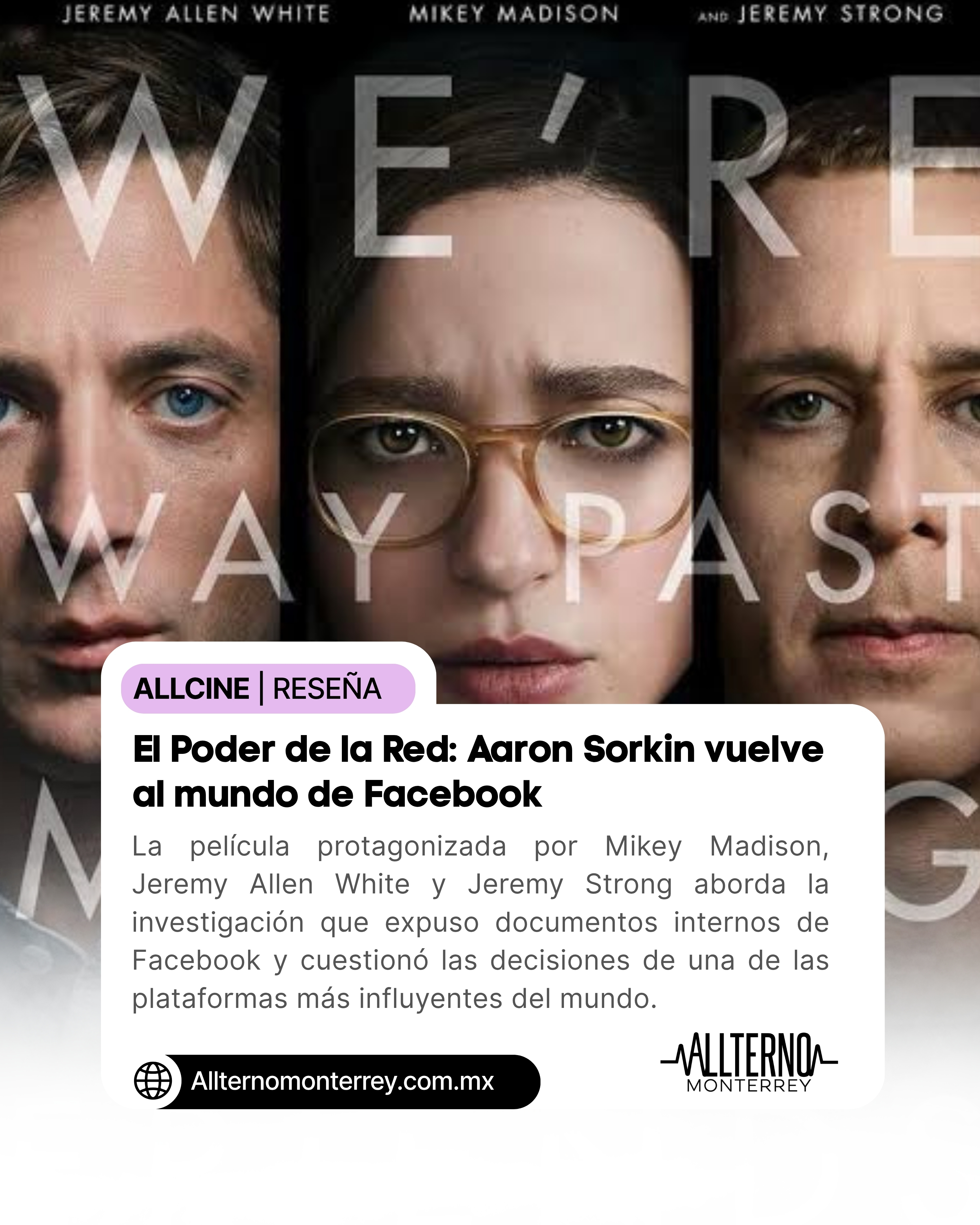 El Poder de la Red: Aaron Sorkin regresa al universo de Facebook con una historia de secretos y revelaciones